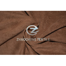 2 Ways Stretch Knitted Micro Suede with Vertical Sense and Very Soft Handfeel for Clothes and Home Use